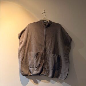 Zara Gray Zip-Up Sweater